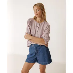 Indi & Cold - Chaqueta de mujer cuello redondo manga larga