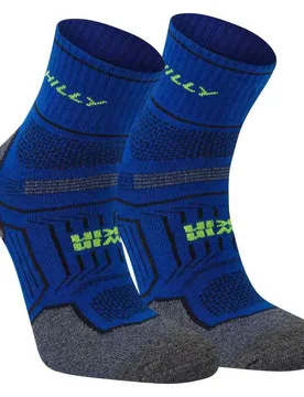 Twin Skin Short Socks Cobalt / Grey Marl / Cobalt / Grey Marl EU 43-46 Men,Women - Hilly Socks - FashionsVida