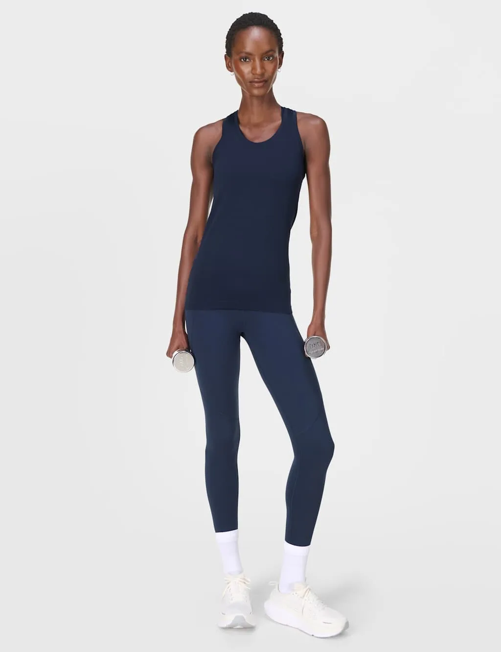 Athlete Seamless Workout Vest Top Navy female - Sweaty betty - FashionsVida