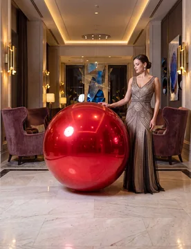 Riesiger roter Spiegelball-Ballon - 100 cm - BIGIEMME SRL - FashionsVida