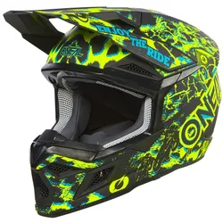 Casco Moto Cross Enduro 3SRS ASSAULT Nero/Giallo Neon taglia XL