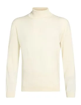 Rollkragenpullover Herren Weiß L,XL Herren - WOOL & CO - FashionsVida