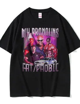 Funny My Pronouns Fatphobic Ronny Coleman Pump Cover Meme Graphic T-shirt Summer Men Women Casual Pure Cotton Fitness Gym Tshirt - Aliexpress - FashionsVida
