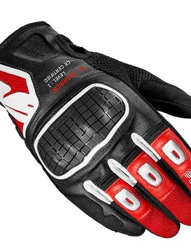 Guanti Moto In Tessuto CE G-WARRIOR Nero Rosso taglia S - Spidi - FashionsVida