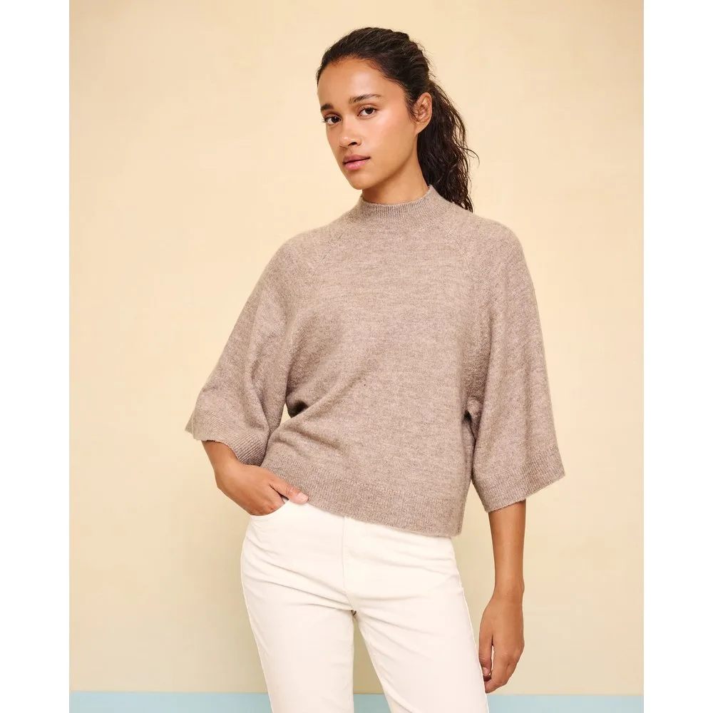 Jersey cuello redondo manga ancha de mujer - Easy Wear - FashionsVida