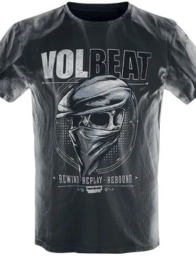 T-Shirt - Bandana Skull - S bis 4XL - für Männer - Größe 3XL - hellgrau/schwarz - EMP exklusives Merchandise! - Männer - male - Volbeat - FashionsVida