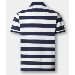 Polo de hombre de rayas manga corta fit clásico