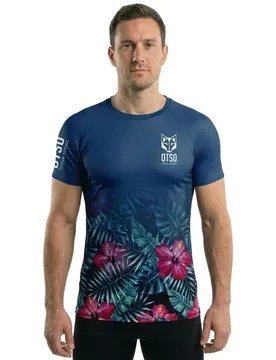 Maglietta A Maniche Corte T-shirt Tropical Dark L - OTSO - FashionsVida