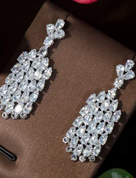 HIBRIDE New Cubic Zirconia Drop Earrings For Women Fashion Water Drop Shape Party Jewelry Bridal Wedding Accessories Gifts E-557 - Aliexpress - FashionsVida