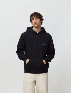 Sudadera con capucha de hombre de 100% algodón orgánico nederland negra - Blue Banana - FashionsVida