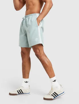 Mens Costume da Bagno 3-Stripes 8 - Verde, verde verde Uomo taglia XXL - Adidas - FashionsVida