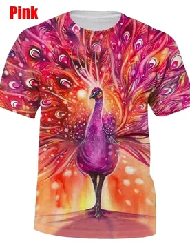 Men Casual 3D Printed Peacock Bird T Shirt Funny Short Sleeves Tops T Shirt - Aliexpress - FashionsVida