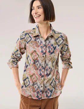 Polar-Flanell Hemdbluse, normale Größen, Farbe Beige, 46, extra warm extra leicht Damen - Walbusch - FashionsVida