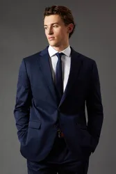 Men's Navy Regular Fit Suit Jacket Size: 36R - Navy - Size: 36R