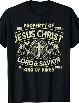 Property of Jesus Christ Lord and Savior King of Kings T-Shirt 100% Cotton O-Neck Short Sleeve Summer Casual Mens T-shirt - Aliexpress - FashionsVida