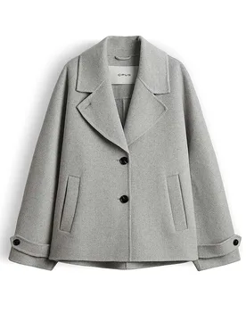 Giacca in lana HELAIA grigio chiaro 36 - Opus - FashionsVida