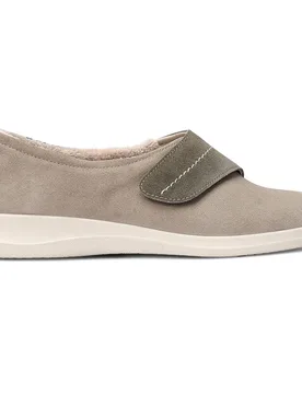 Women's 'Wrap' Slippers in Khaki Size: 5 - Khaki - Size: 5 - Hotter - FashionsVida