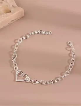 Minimally hollowed out love pendant bracelet, best friend birthday gift, versatile daily accessories - Aliexpress - FashionsVida