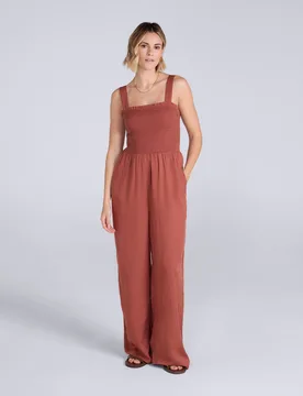 Astrid Womens Jumpsuit - Orange - Orange - Size: 8 - Animal - FashionsVida