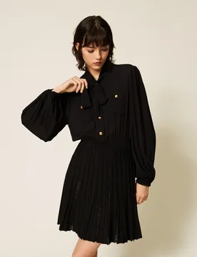 Robe courte avec jupe en maille - TWINSET - FashionsVida
