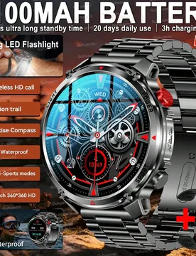 GUHUAVMI 2026 Nuevo reloj inteligente deportivo para hombres, batería grande de 1100mAh, pantalla táctil HD completa de 1.7 pulgadas 360*360, con ll - Shein - FashionsVida