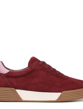 Women's Cami Lace up Sneaker in Red Size: 3.5 - Red - Size: 3.5 - Naturalizer - FashionsVida