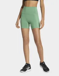 Womens Leggings Short 3 Stripes Studio All Me Booty - Verde, verde verde Donna taglia M 13 CM