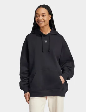 Womens Hoodie Essentials Oversized Fleece - Nero, nero nero Donna taglia S - Adidas - FashionsVida