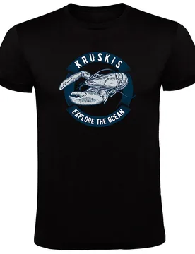 Lobster Short Sleeve T-shirt Black M Men - Kruskis - FashionsVida