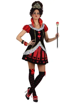 Herzköniginnen-Damenkostüm Alice im Wunderland schwarz-rot - Atosa - FashionsVida
