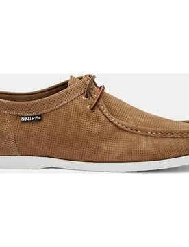 Zapato wallabee en piel nobuck con suela de goma - Snipe - FashionsVida