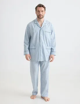 Pijama de popelin de hombre tejido rayas - Emidio Tucci - FashionsVida