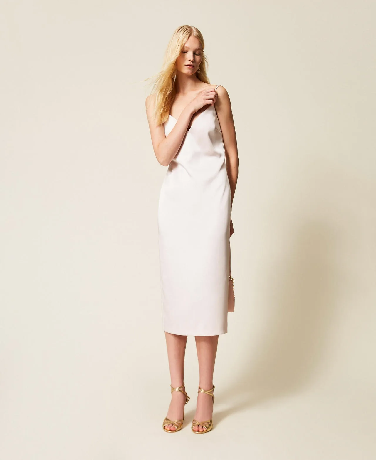 Robe longue en satin duchesse - TWINSET - FashionsVida
