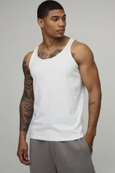 Herren Basic Unterhemd Mit Normaler Passform White Größe 5XL