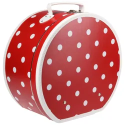 Hat Box Red with Dots by - red - Damen