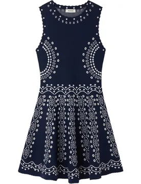 Vestido de punto corto con motivo pañuelo - sandro - FashionsVida
