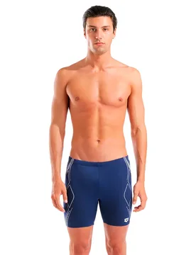 Graphic Swim Mid Jammer Navy / White FR 80 Men - Arena - FashionsVida