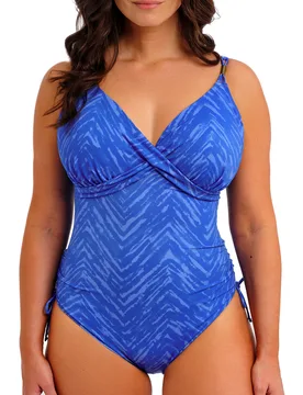 Womens Punta Mita Plunge Swimsuit - Blue Polyamide - Size 36e - Fantasie - FashionsVida