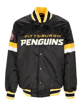 Giubbotto Bomber Uomo Nhl Home Game Satin Jacket Pitpen Original Team Colors - Starter - FashionsVida