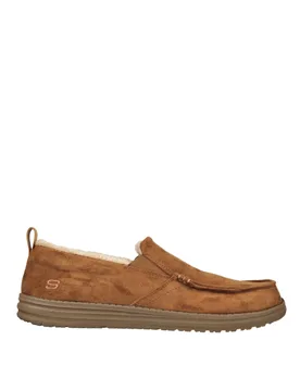 Melson Willmore Moccasin Slippers Tan male - Skechers - FashionsVida