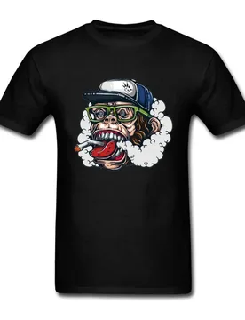Real Animal Lovers Is Vegan. Funny Monkey Chimps Smoking T-Shirt 100% Cotton O-Neck Short Sleeve Summer Casual Mens T-shirt - Aliexpress - FashionsVida
