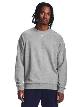 Sweat-shirt Rival Fleece Crew Castlerock Light Heather 025 / White 100 L - Under armour - FashionsVida