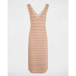 Vestido corto de punto fino con tirantes anchos