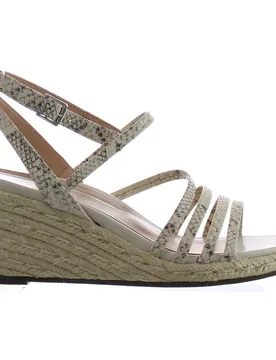 Ayda Beige Womens Wedges - Animal Leather - Size Uk 9 - Vionic - FashionsVida