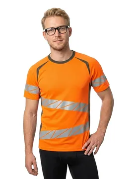 T-shirt à Manches Courtes Accelerate Safe 19082 Hi-Vis Orange / Moss Green 2XL - MASCOT - FashionsVida