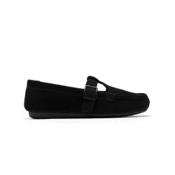 Womens Black Freckle TBar Shoe - Female - Black - UK 4