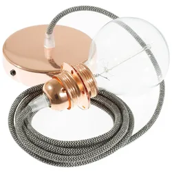 Cables Lampe Suspendue Pendel Pour Abat-jour Rd74 Zigzag 50 Cm Anthracite / Copper One Size