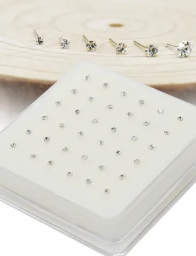 Sterling Silver Crystal Different Size Nose Studs Nose Piercing Body Jewelry Piercing Nez Pircing Nariz Joyería Corporal - Aliexpress - FashionsVida