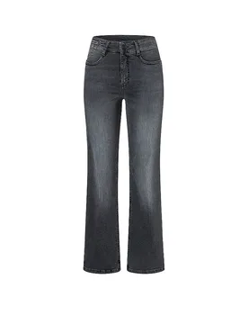 Jeans Straight Fit LAURA grau 34/L30 Damen - Mac - FashionsVida