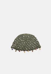 Beanie mit Perlenbesatz Khaki OS